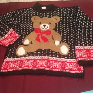 Not so ugly Christmas Teddy bear  holiday sweater